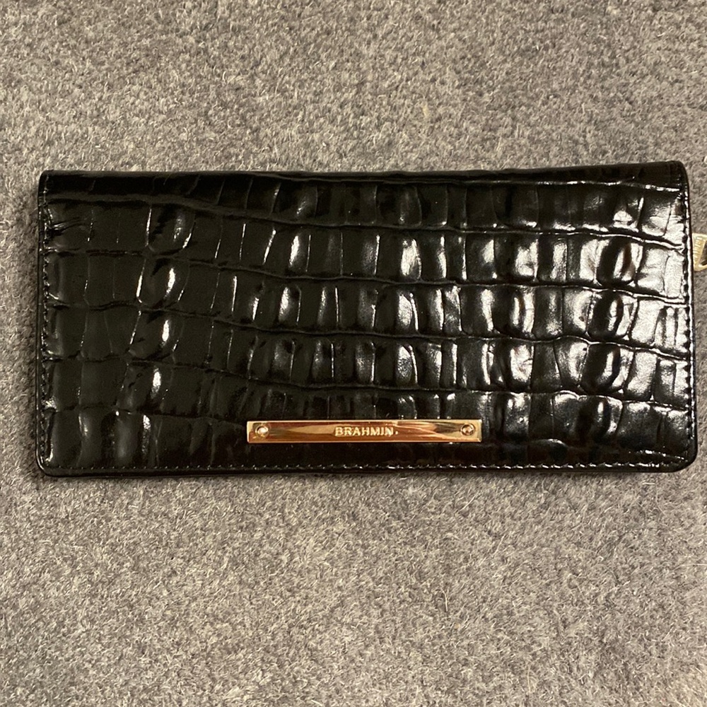 Brahmin Ady wallet black croc